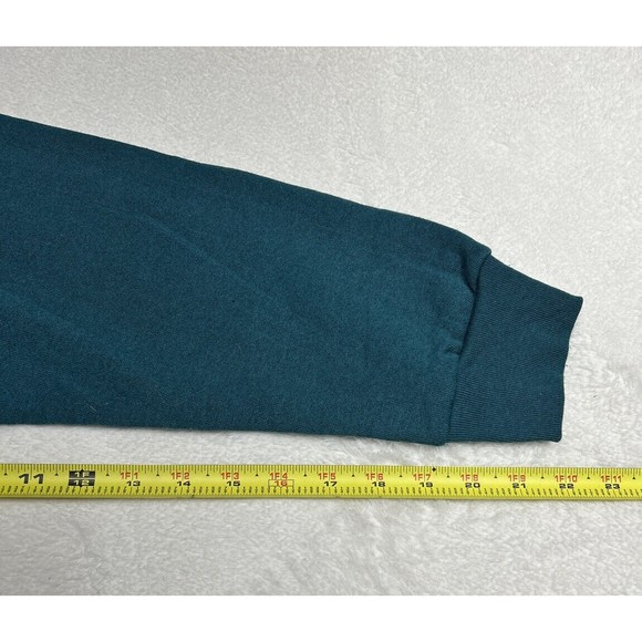 Vintage 90s Green Blank Sweatshirt Crewneck Faded Heavyweight Men’s Size Large - Picture 10 of 11